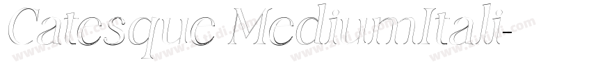 Catesque MediumItali字体转换 Catesque MediumItali字体转换
